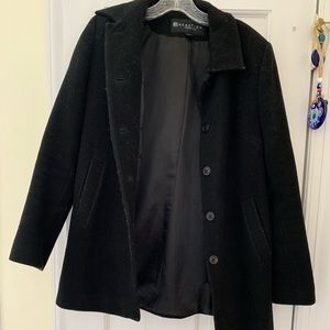 KENNETH COLE REACTION: Black Peacoat